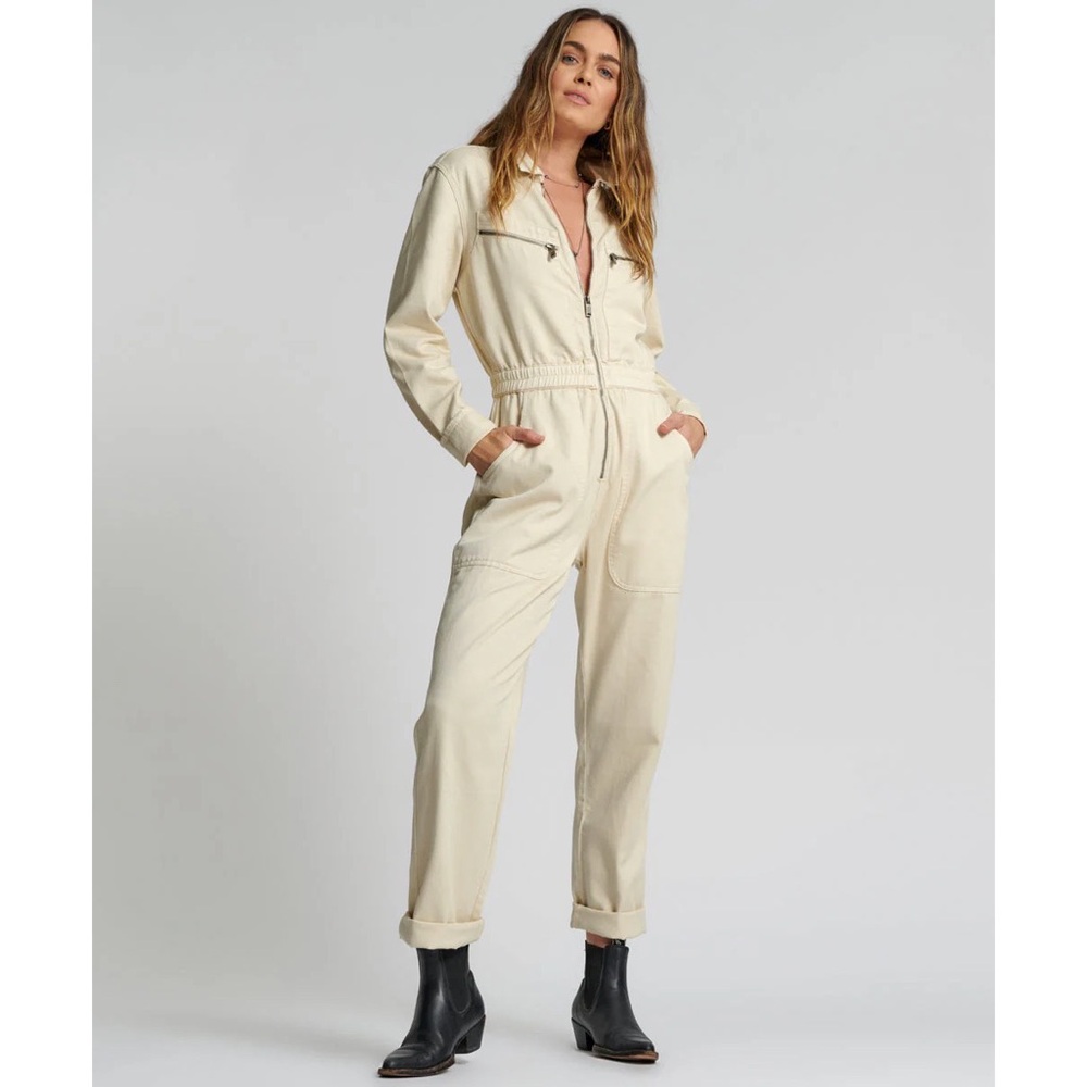 NWT One Teaspoon Olivia Aviator Jumpsuit in Buttercream Creme